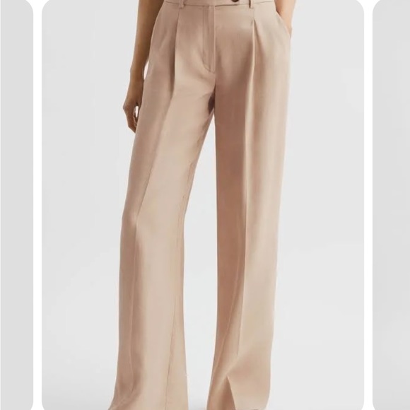 Reiss Hollie Wide Leg Linen Trousers, NWT - Picture 3 of 13